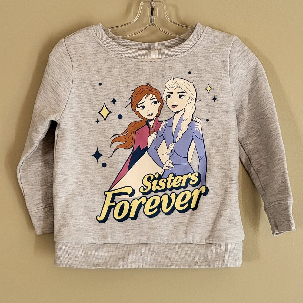 Disney Frozen "Sisters Forever" light grey sweatshirt